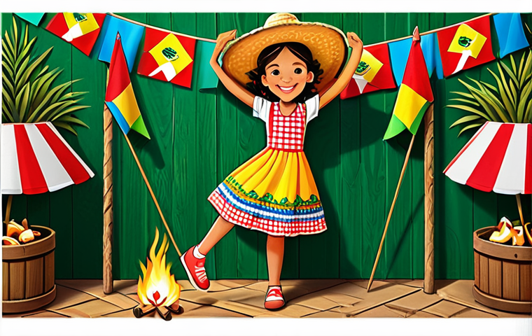 **

A cheerful illustration of a TeenyPing dressed as a "Festa Junina" dancer, wearing a colorful, patchwork dress and straw hat. She's dancing against a backdrop of vibrant "bandeirinhas" (small flags) and a crackling bonfire. The style should be whimsical and cartoony, reminiscent of Brazilian children's book illustrations. Add "safe for work," "family-friendly," "fully clothed," "appropriate attire," "professional illustration," "perfect anatomy," and "natural proportions."

**