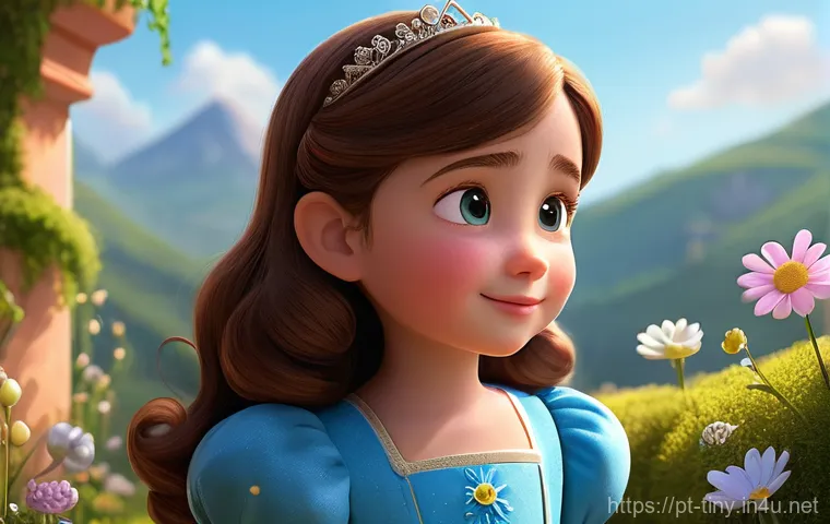 티니핑 애니메이션 평가 리뷰 - **Prompt:** A whimsical and vibrant animated scene featuring Princess Romi, a cheerful young girl wi...