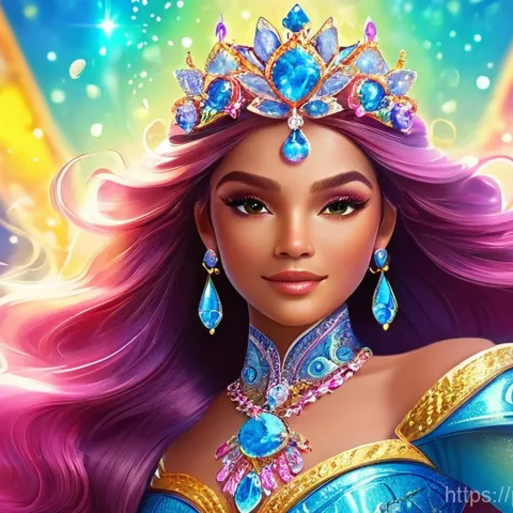 티니핑 시즌1과 시즌2 차이 - **"Princess Romi's Jewel Power Transformation"**
    A vibrant, dynamic illustration of Princess Rom...