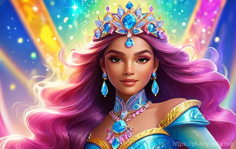 티니핑 시즌1과 시즌2 차이 - **"Princess Romi's Jewel Power Transformation"**
    A vibrant, dynamic illustration of Princess Rom...