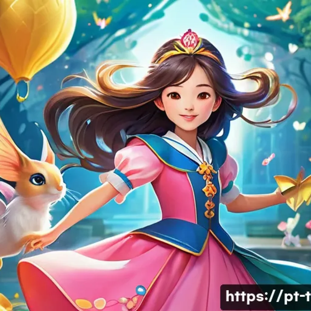 티니핑과 페어리루의 차이점 - A vibrant, dynamic illustration in the style of South Korean "magical girl" animation. The central f...