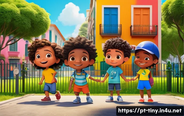 티니핑 애니메이션 시장 점유율 - A vibrant and colorful scene featuring a group of diverse animated children’s characters from a Braz...